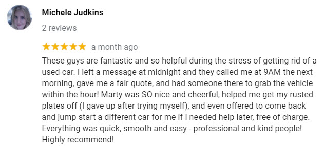 Michele 5-star Google Review